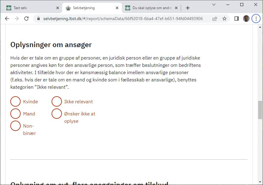 Oplysning om ansøger Fællesskema